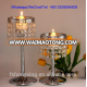 new design silver long-stemmed glass candle holders for wedding decoration